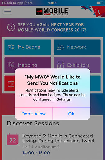 MWC Notifications - MOCA Platform